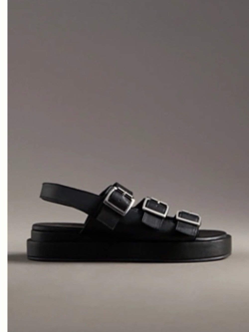 Matisse Black Triple-Buckle Platform Sandals